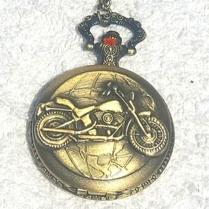 Strada Bronze Quartz Pocket Watch Motorcycle World